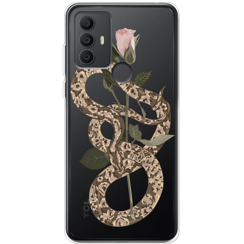 Прозрачный чехол BoxFace TCL 306 Glamor Snake