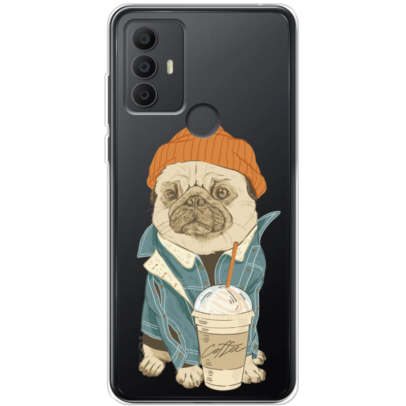 Прозрачный чехол BoxFace TCL 306 Dog Coffeeman
