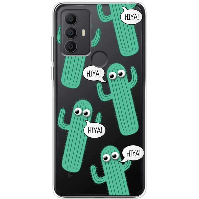 Прозрачный чехол BoxFace TCL 306 с 3D-глазками HIYA