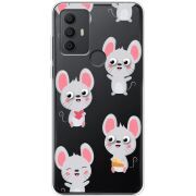 Прозрачный чехол BoxFace TCL 306 с 3D-глазками Mouse