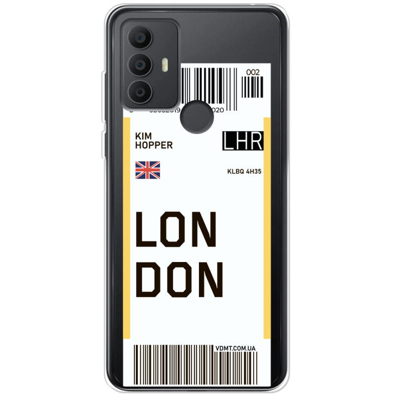 Прозрачный чехол BoxFace TCL 306 Ticket London