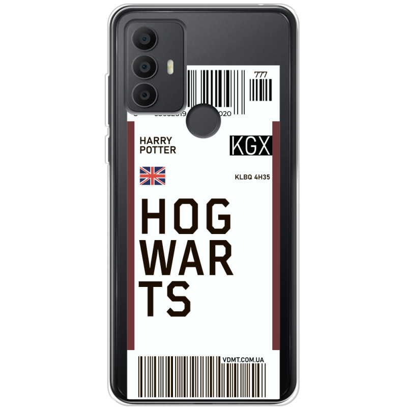 Прозрачный чехол BoxFace TCL 306 Ticket Hogwarts