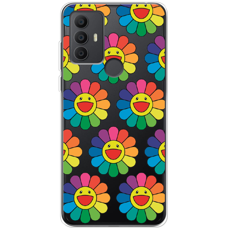 Прозрачный чехол BoxFace TCL 306 Hippie Flowers