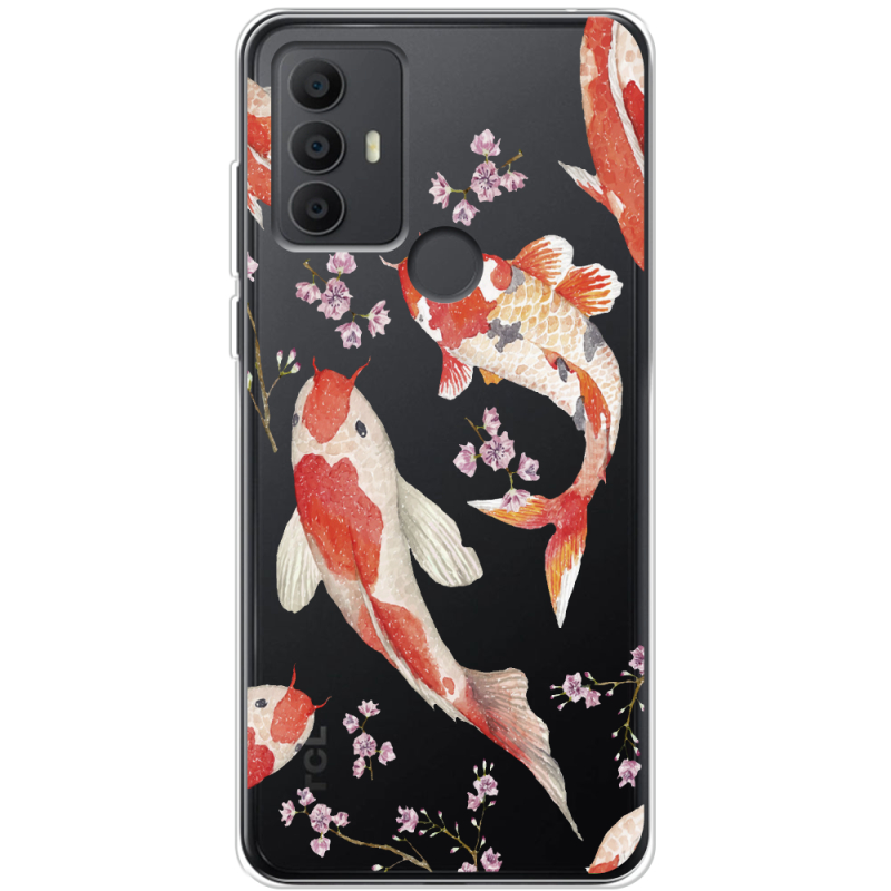 Прозрачный чехол BoxFace TCL 306 Japanese Koi Fish
