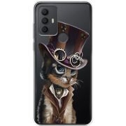 Прозрачный чехол BoxFace TCL 306 Steampunk Cat