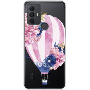 Чехол со стразами TCL 306 Pink Air Baloon