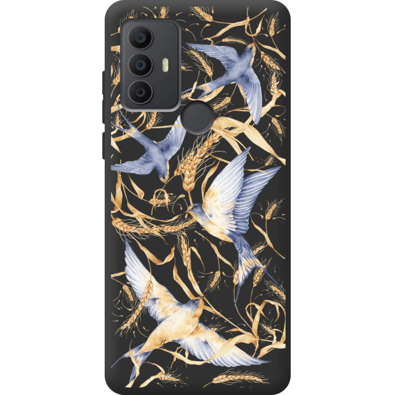 Черный чехол BoxFace TCL 306 Ластівки