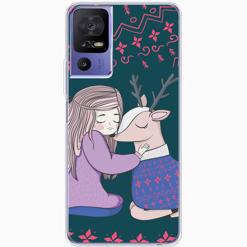 Чехол BoxFace TCL 40 SE Girl and deer