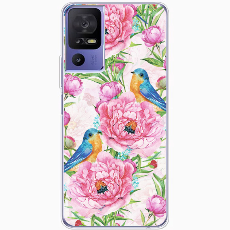 Чехол BoxFace TCL 40 SE Birds and Flowers