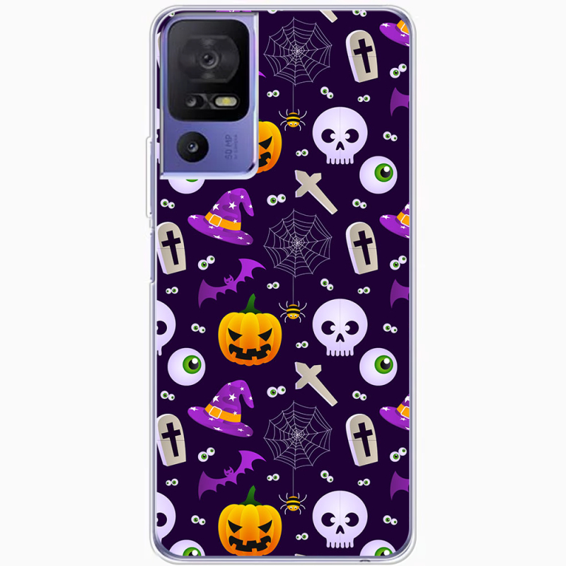 Чехол BoxFace TCL 40 SE Halloween Purple Mood