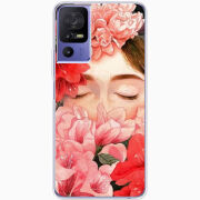 Чехол BoxFace TCL 40 SE Girl in Flowers