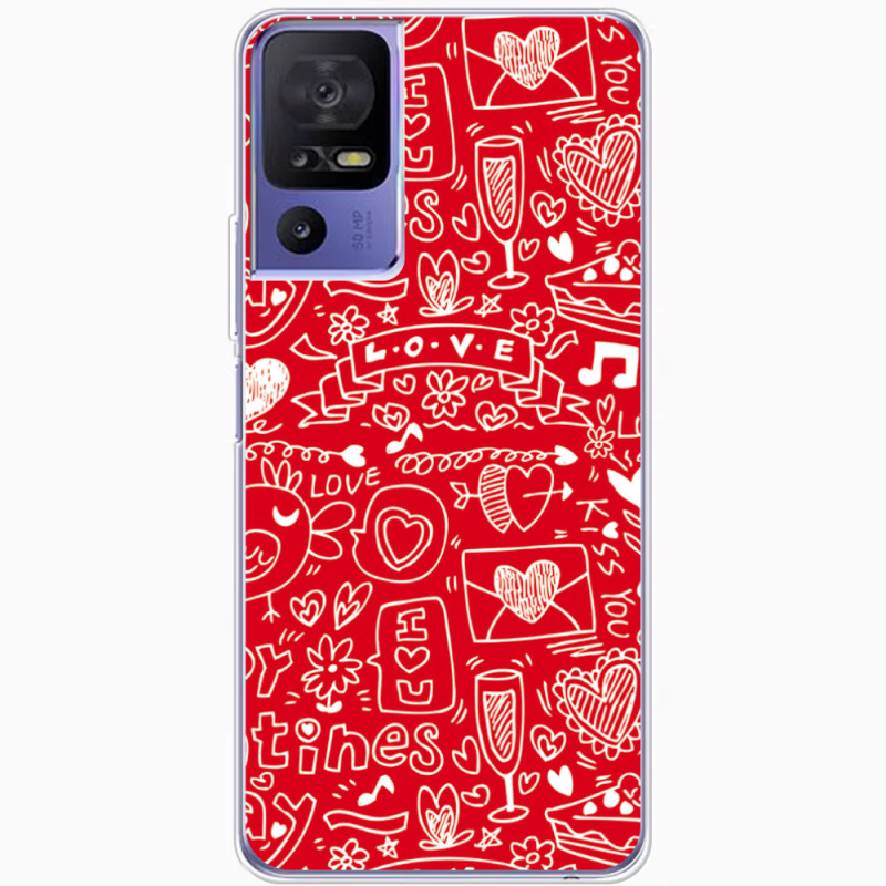 Чехол BoxFace TCL 40 SE Happy Valentines