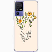 Чехол BoxFace TCL 40 SE Flower Hands