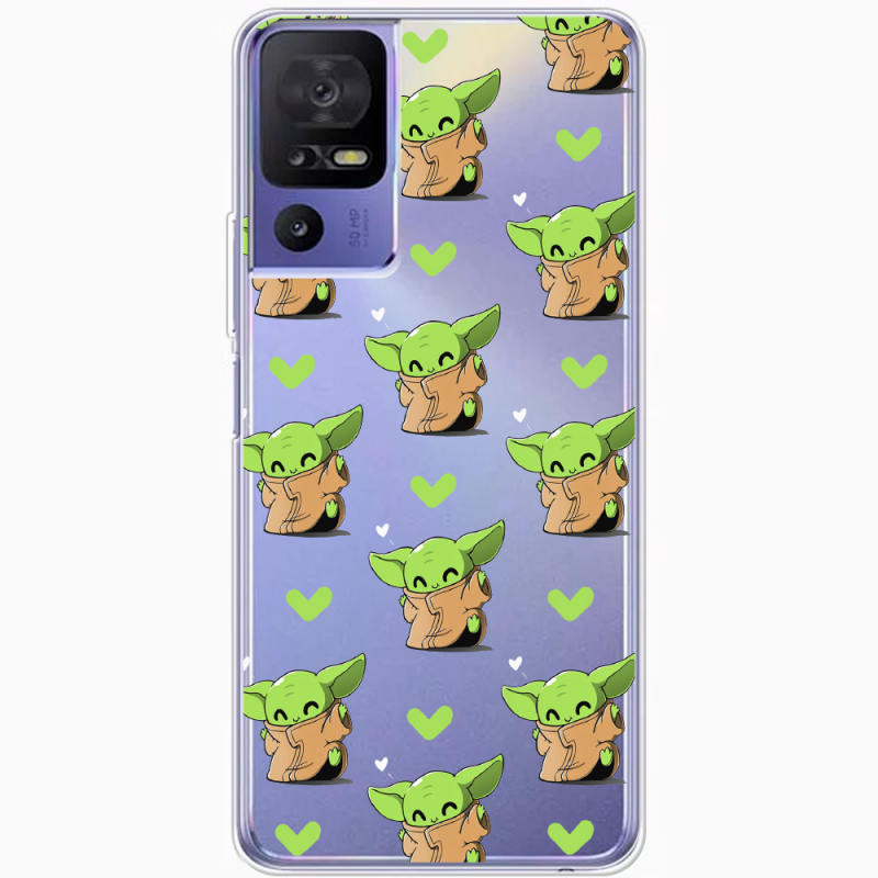 Прозрачный чехол BoxFace TCL 40 SE Pattern Baby Yoda