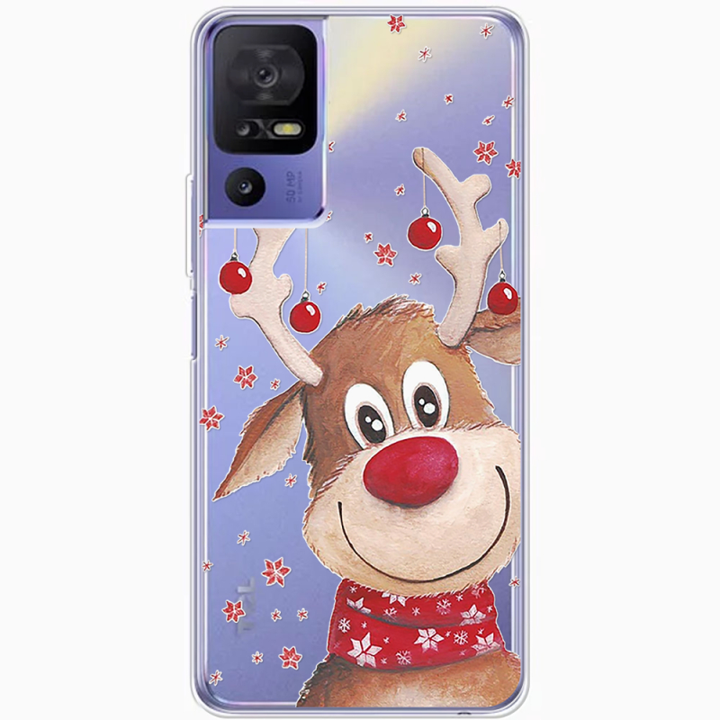 Прозрачный чехол BoxFace TCL 40 SE Winter Deer