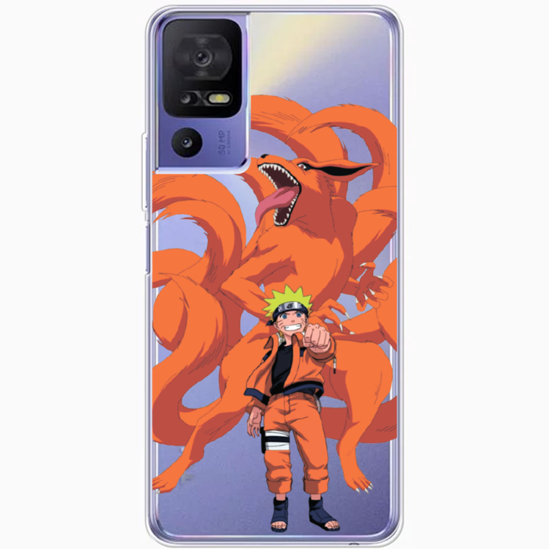 Прозрачный чехол BoxFace TCL 40 SE Naruto and Kurama