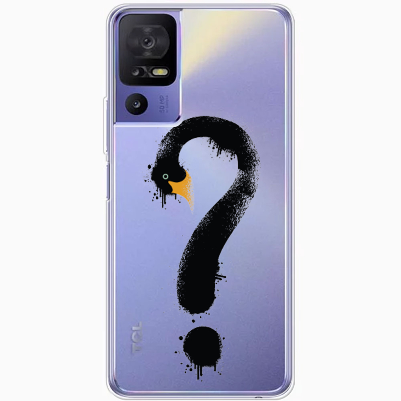 Прозрачный чехол BoxFace TCL 40 SE Swan question