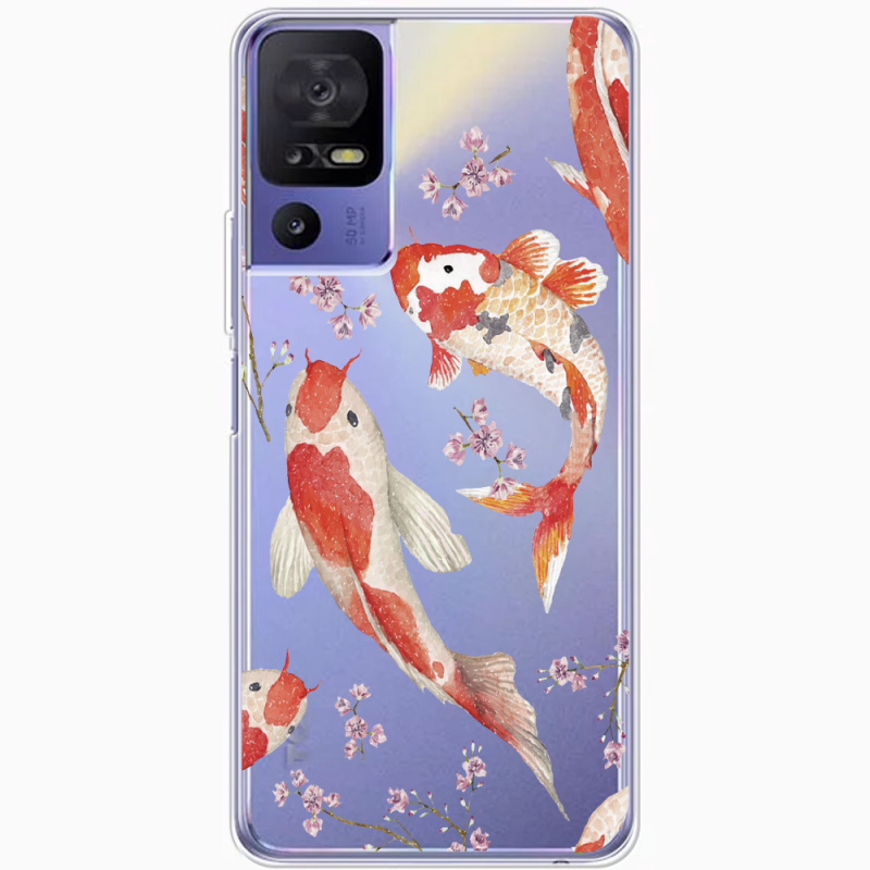 Прозрачный чехол BoxFace TCL 40 SE Japanese Koi Fish