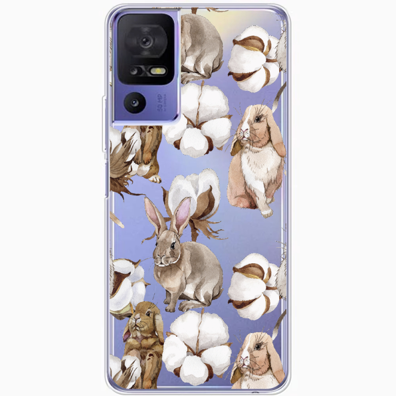 Прозрачный чехол BoxFace TCL 40 SE Cotton and Rabbits