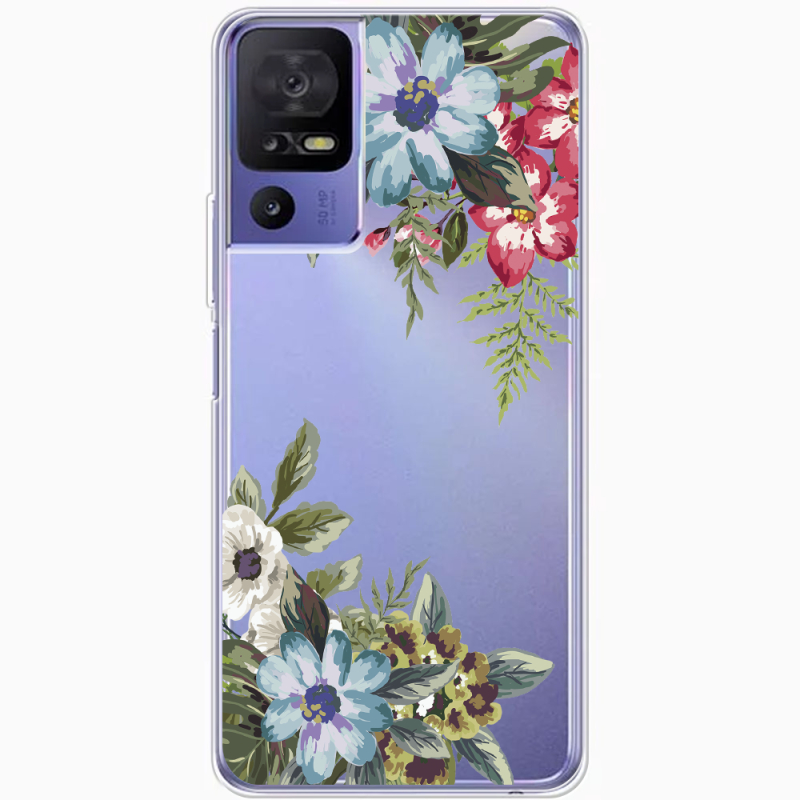 Прозрачный чехол BoxFace TCL 40 SE Floral