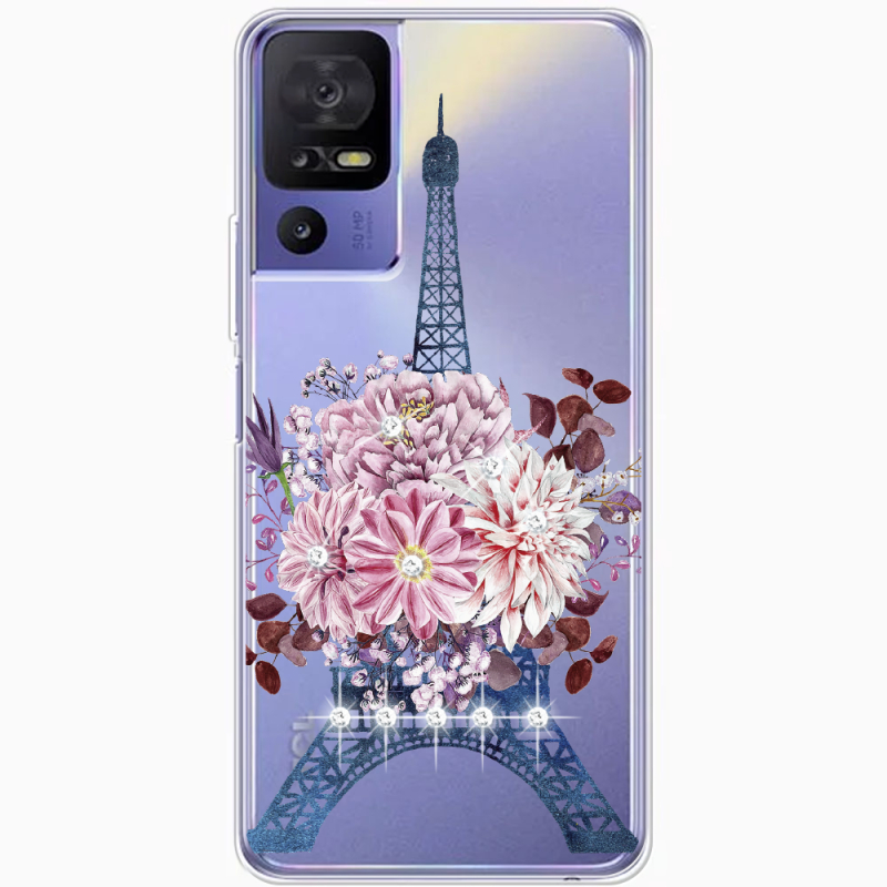 Чехол со стразами TCL 40 SE Eiffel Tower