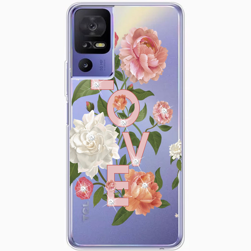 Чехол со стразами TCL 40 SE Love