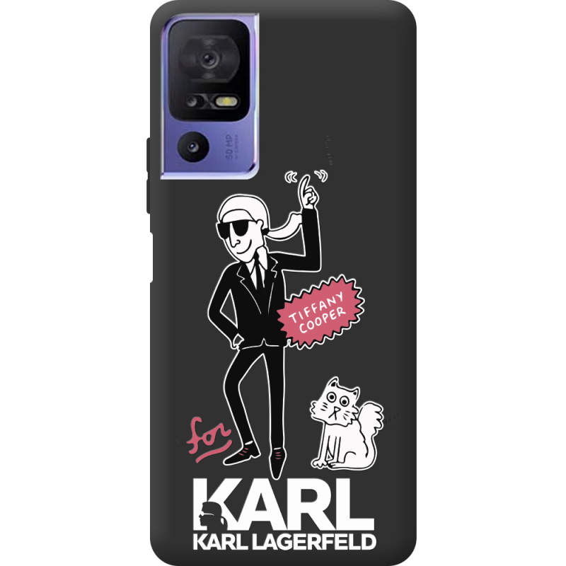 Черный чехол BoxFace TCL 40 SE For Karl