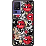 Черный чехол BoxFace TCL 40 SE Rock Graffiti