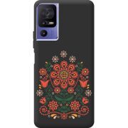 Черный чехол BoxFace TCL 40 SE Ukrainian Ornament