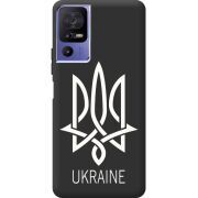 Черный чехол BoxFace TCL 40 SE Тризуб монограмма ukraine