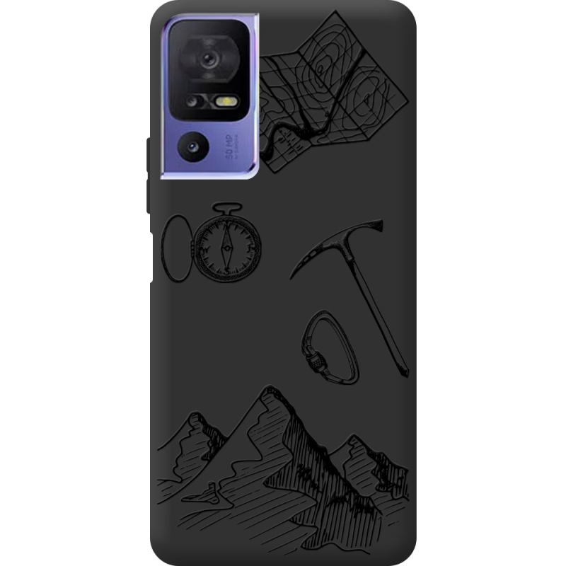 Черный чехол BoxFace TCL 40 SE Mountains