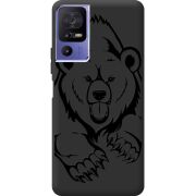 Черный чехол BoxFace TCL 40 SE Grizzly Bear