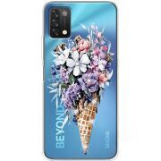 Чехол со стразами Umidigi A11 Ice Cream Flowers