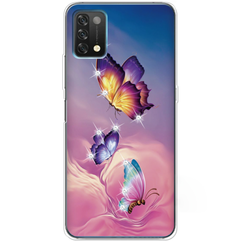 Чехол со стразами Umidigi A11 Butterflies