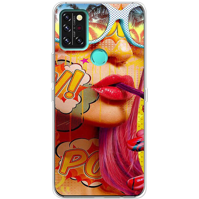 Чехол BoxFace Umidigi A9 Pro Yellow Girl Pop Art