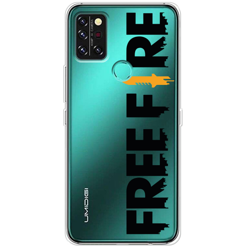 Прозрачный чехол BoxFace Umidigi A9 Pro Free Fire Black Logo