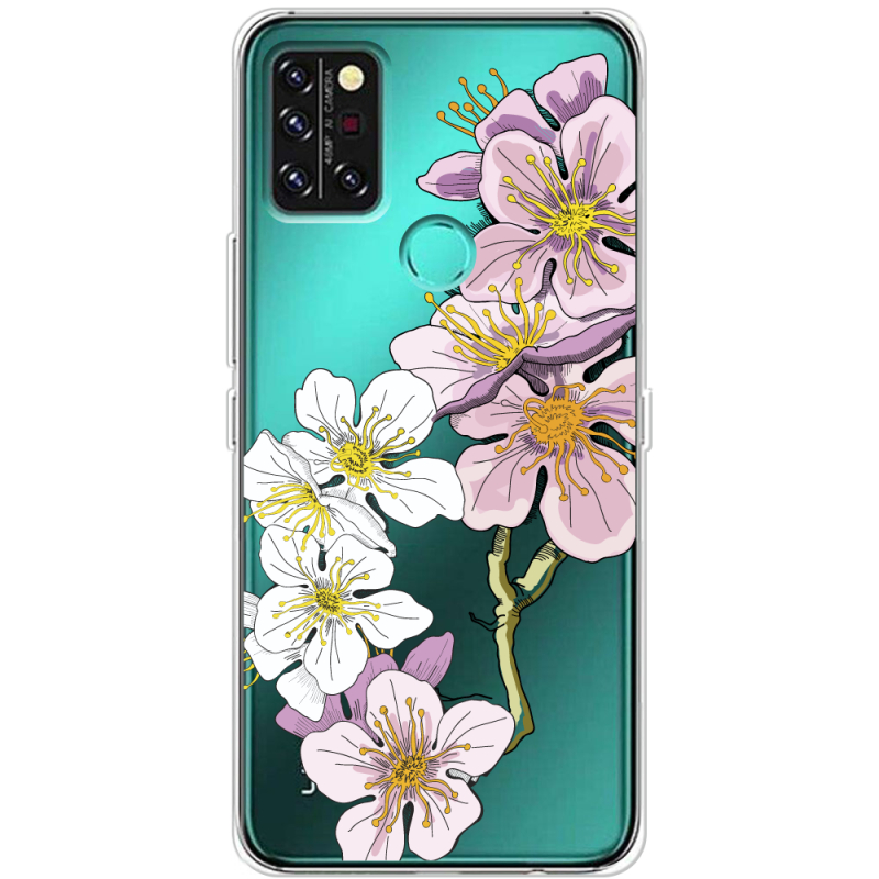 Прозрачный чехол BoxFace Umidigi A9 Pro Cherry Blossom