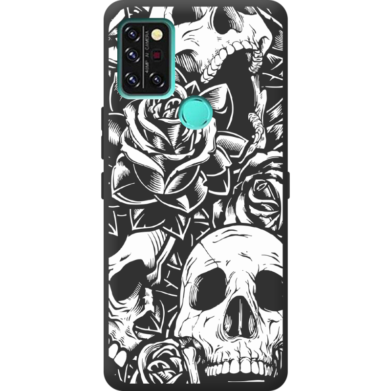 Черный чехол BoxFace Umidigi A9 Pro Skull and Roses