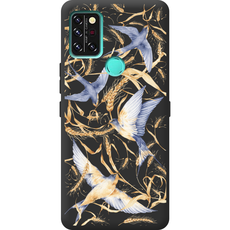 Черный чехол BoxFace Umidigi A9 Pro Ластівки