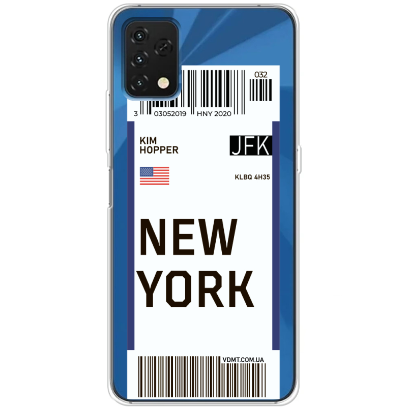 Прозрачный чехол BoxFace Umidigi A11S Ticket New York