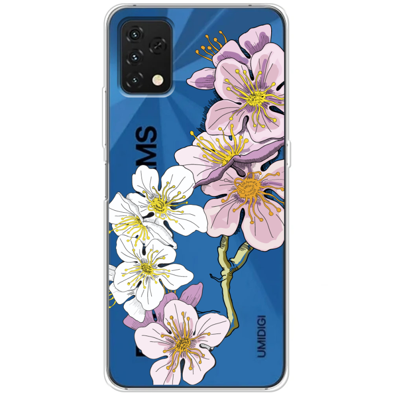 Прозрачный чехол BoxFace Umidigi A11S Cherry Blossom