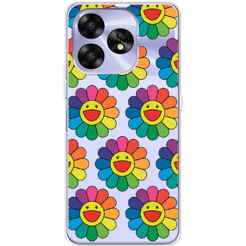 Прозрачный чехол BoxFace Umidigi A15C Hippie Flowers