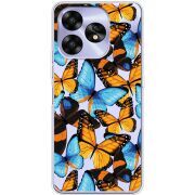 Прозрачный чехол BoxFace Umidigi A15C Butterfly Morpho