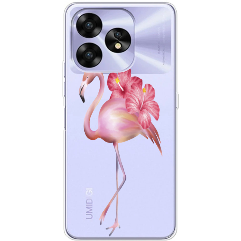 Прозрачный чехол BoxFace Umidigi A15C Floral Flamingo