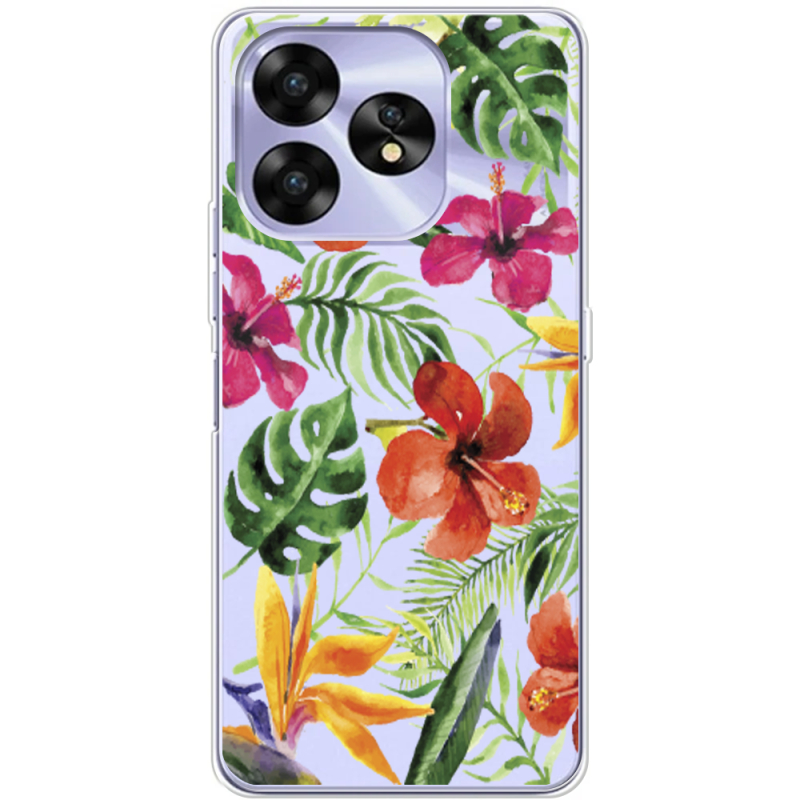 Прозрачный чехол BoxFace Umidigi A15C Tropical Flowers