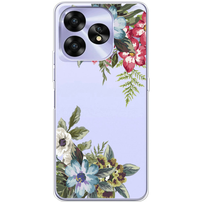 Прозрачный чехол BoxFace Umidigi A15C Floral