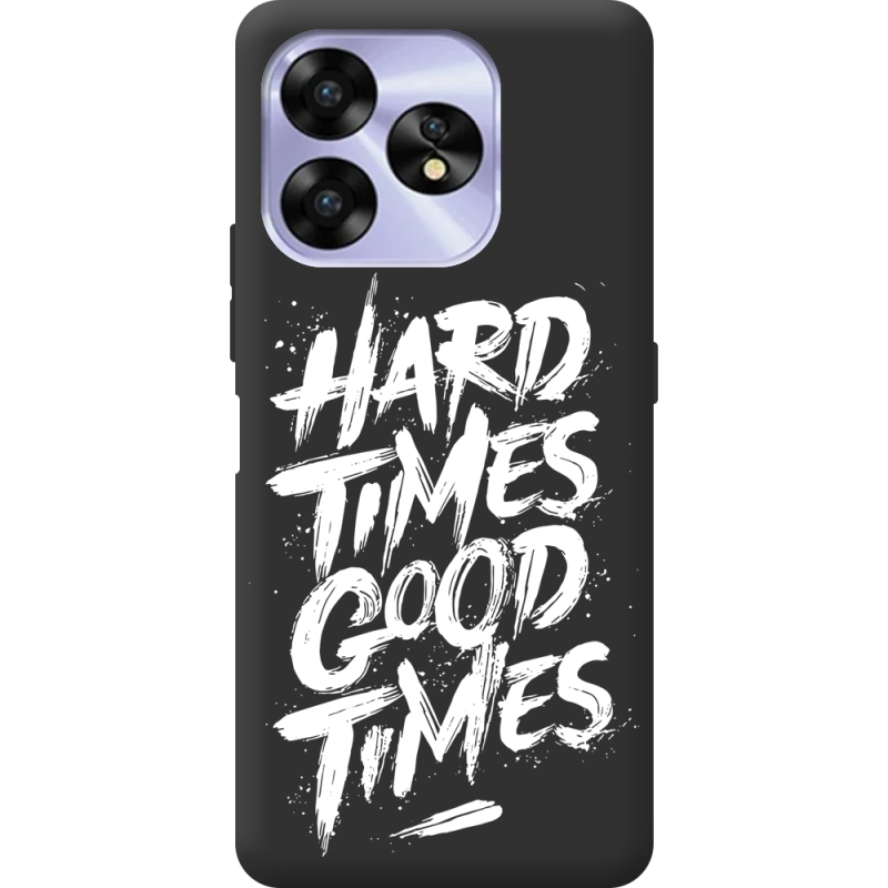 Черный чехол BoxFace Umidigi A15C Hard Times Good Times