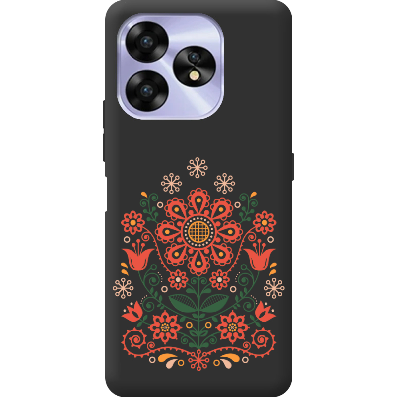 Черный чехол BoxFace Umidigi A15C Ukrainian Ornament