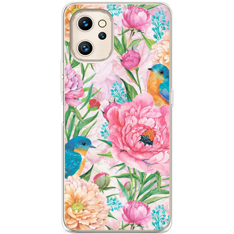 Чехол BoxFace Umidigi F3S Birds in Flowers