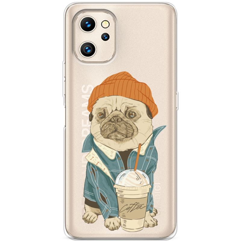 Прозрачный чехол BoxFace Umidigi F3S Dog Coffeeman